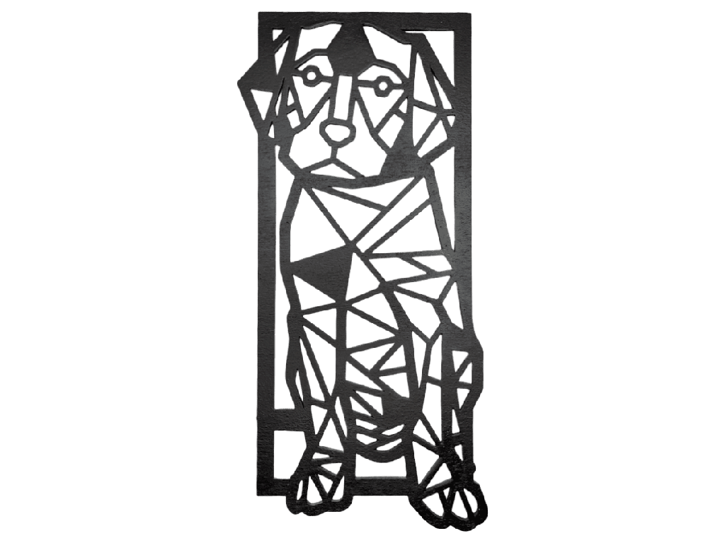 Wandbild - Hund im Rahmen (Natur, 214,5 x 214,5 x 243,1 mm (bereits eingebucht im Lager - ausbuchen!))