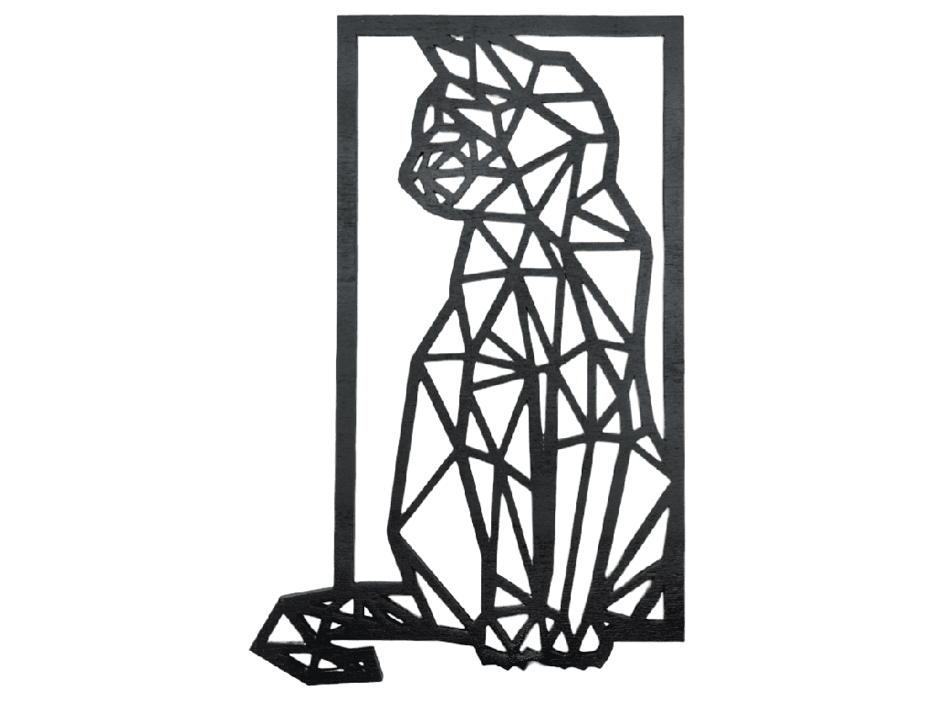 Wandbild - Katze im Rahmen