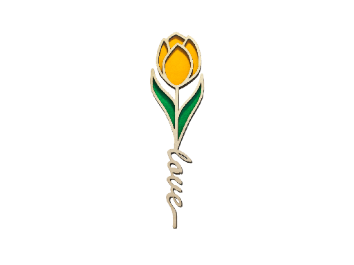 Tulpe mit „love“-Stängel 