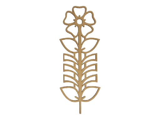 Pflanzenstecker aus Holz – Primelblüte | Designer-Blumenstecker