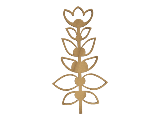 Designer-Pflanzenstecker Tulpenmotiv aus Holz