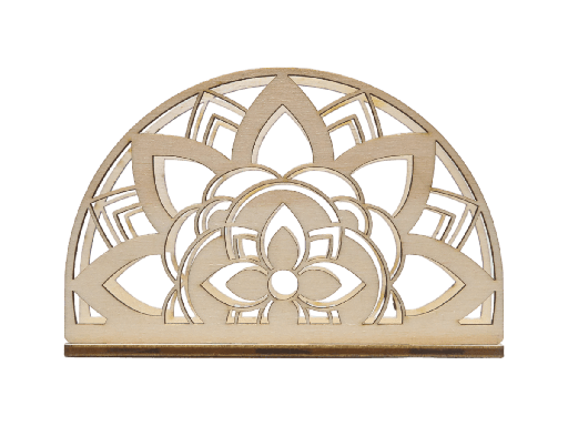 [A00944] Serviettenhalter aus Holz - Blütenzauber