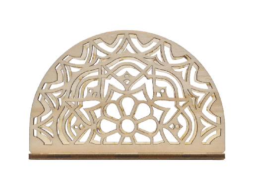 [A00942] Serviettenhalter aus Holz - Mandala
