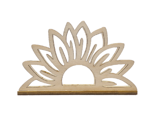 [A00281] Serviettenhalter aus Holz - Sonnenblume