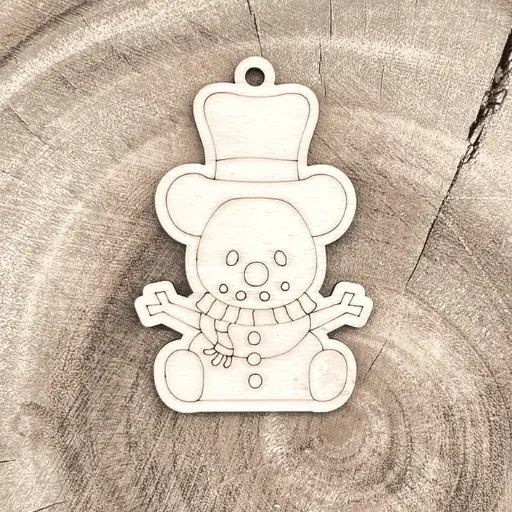[A01075] Weihnachtsornament - Schneemann I