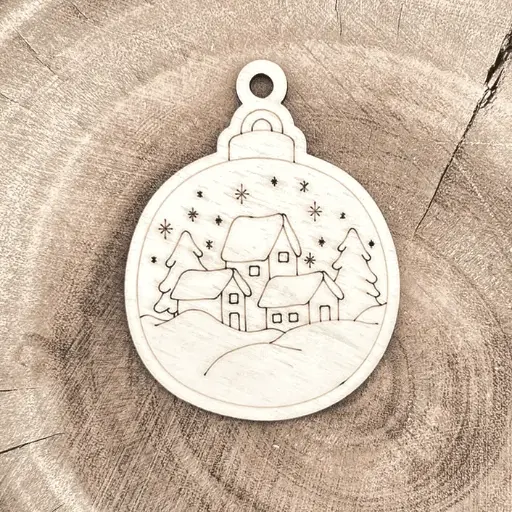 [A01080] Weihnachtsornament - Winterlandschaft