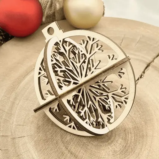 [A01161] Weihnachtsornament 3D - Kristallzweig