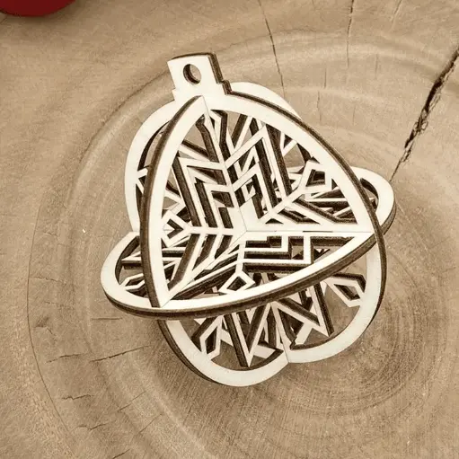 [A01162] Weihnachtsornaments 3D - Sternkugel