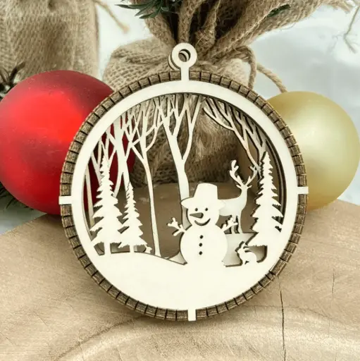 [A01168] Weihnachtsornament 3D - Winterspaß mit Frosty