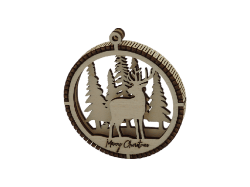 [A01169] Weihnachtsornaments 3D -Frosthirsch